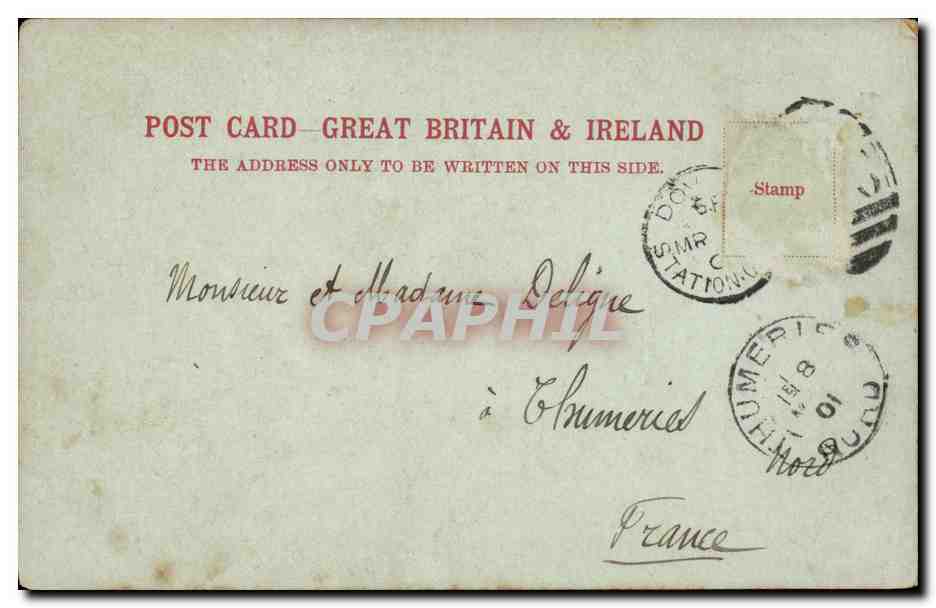 Grande Bretagne Great Britain CPA The esplanade Dover — Rückseite