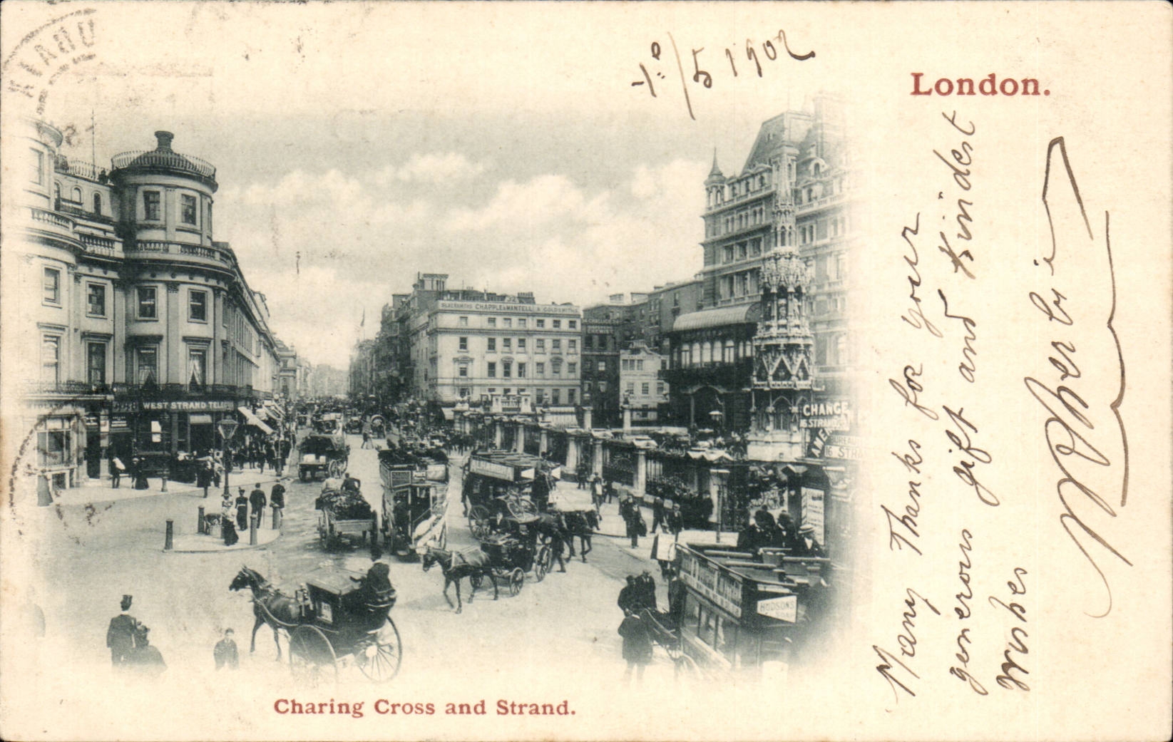 Angleterre - England - London - Charing Cross an Strand - CPA 