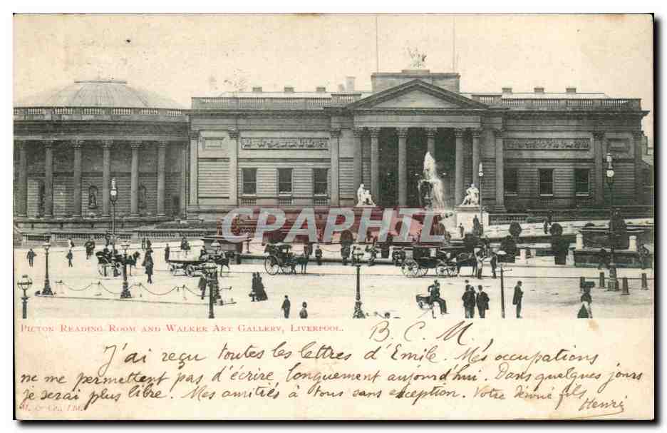Angleterre - England - London - Fiction Reading Room and Walken Art Gallery Liverpool - CPA 