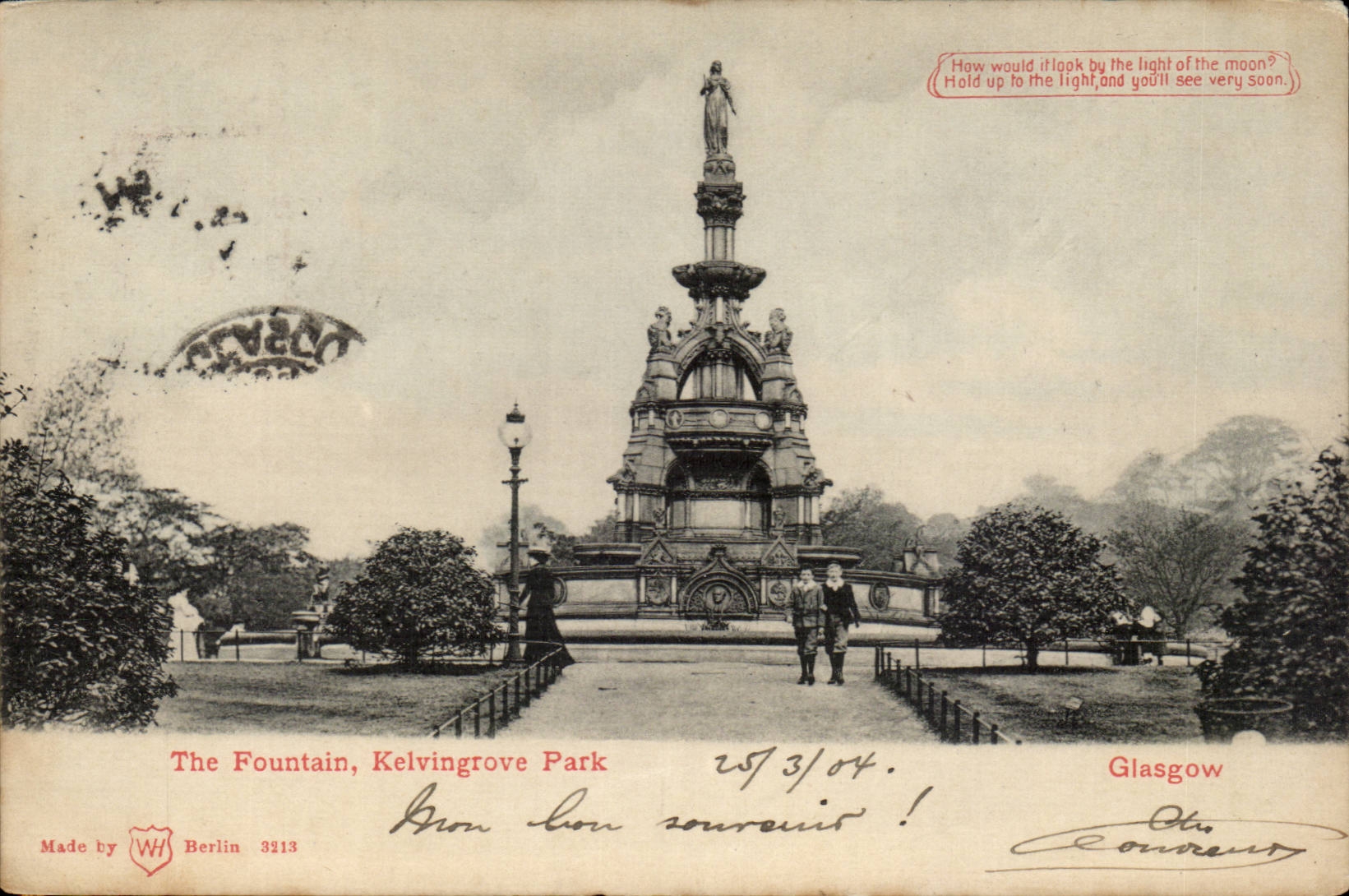 Ecosse - Scotland - Glascow The Fountain - Kelvingrove Park - CPA 