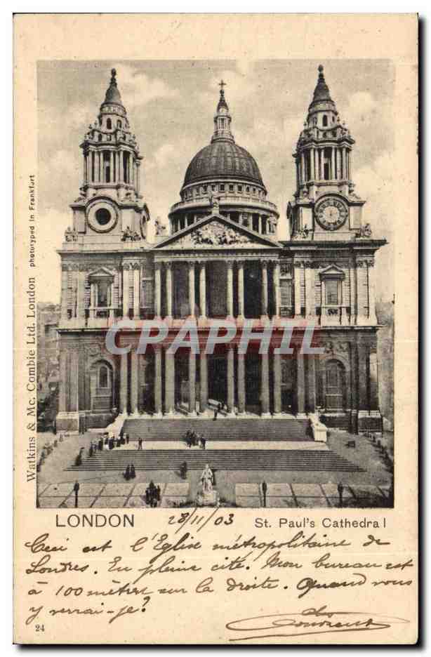 Angleterre - England - Lodon - St Paul's Cathedral - CPA 