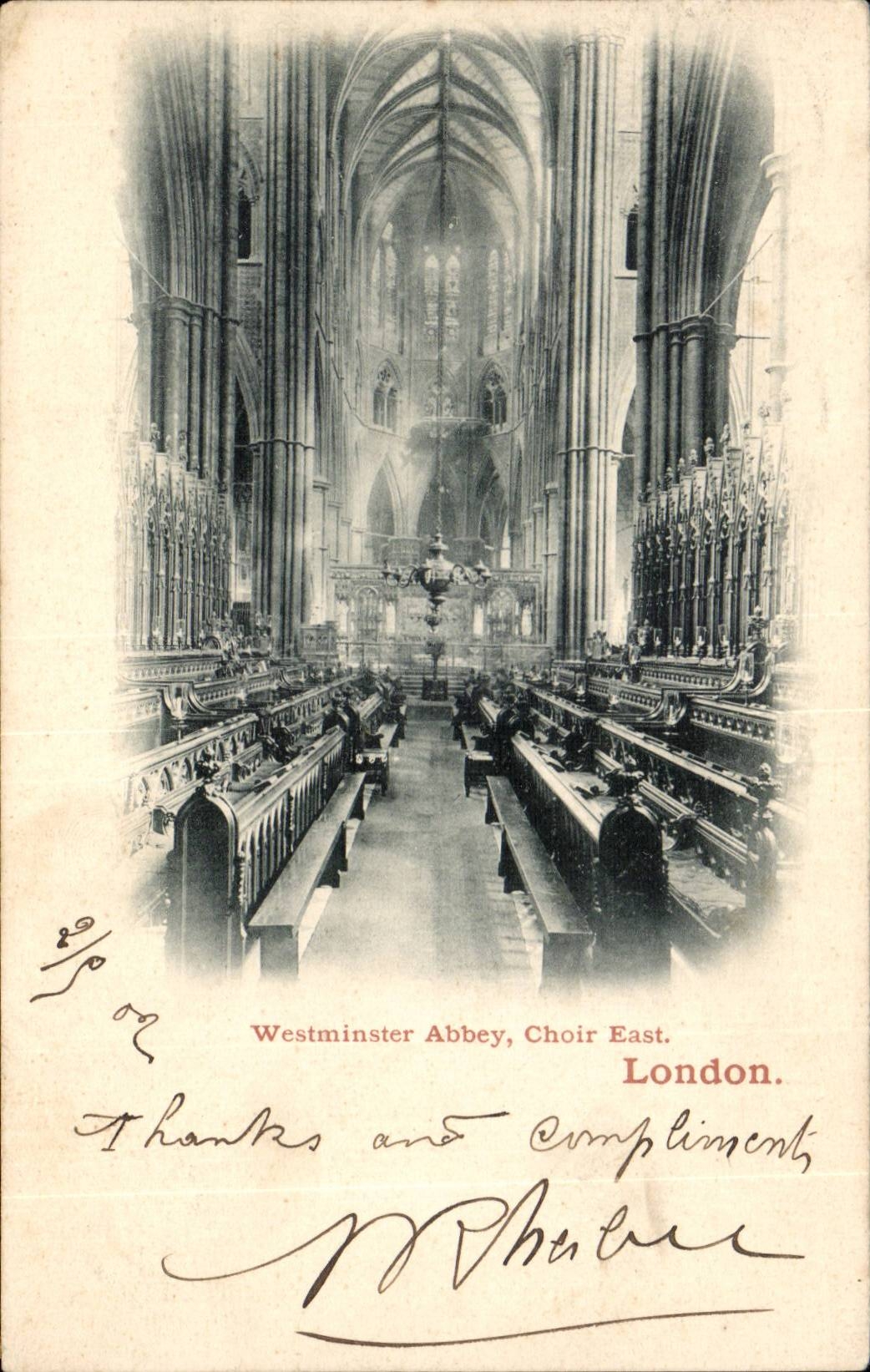 Angleterre - England - London - Westminster Abbey - Choir East - Parmentier Docteur a Lannoy - CPA 