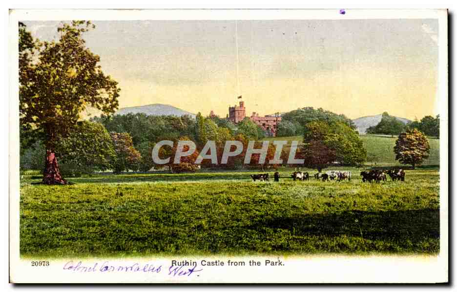 Angleterre - England - Ruthin Castle from the Park - CPA 