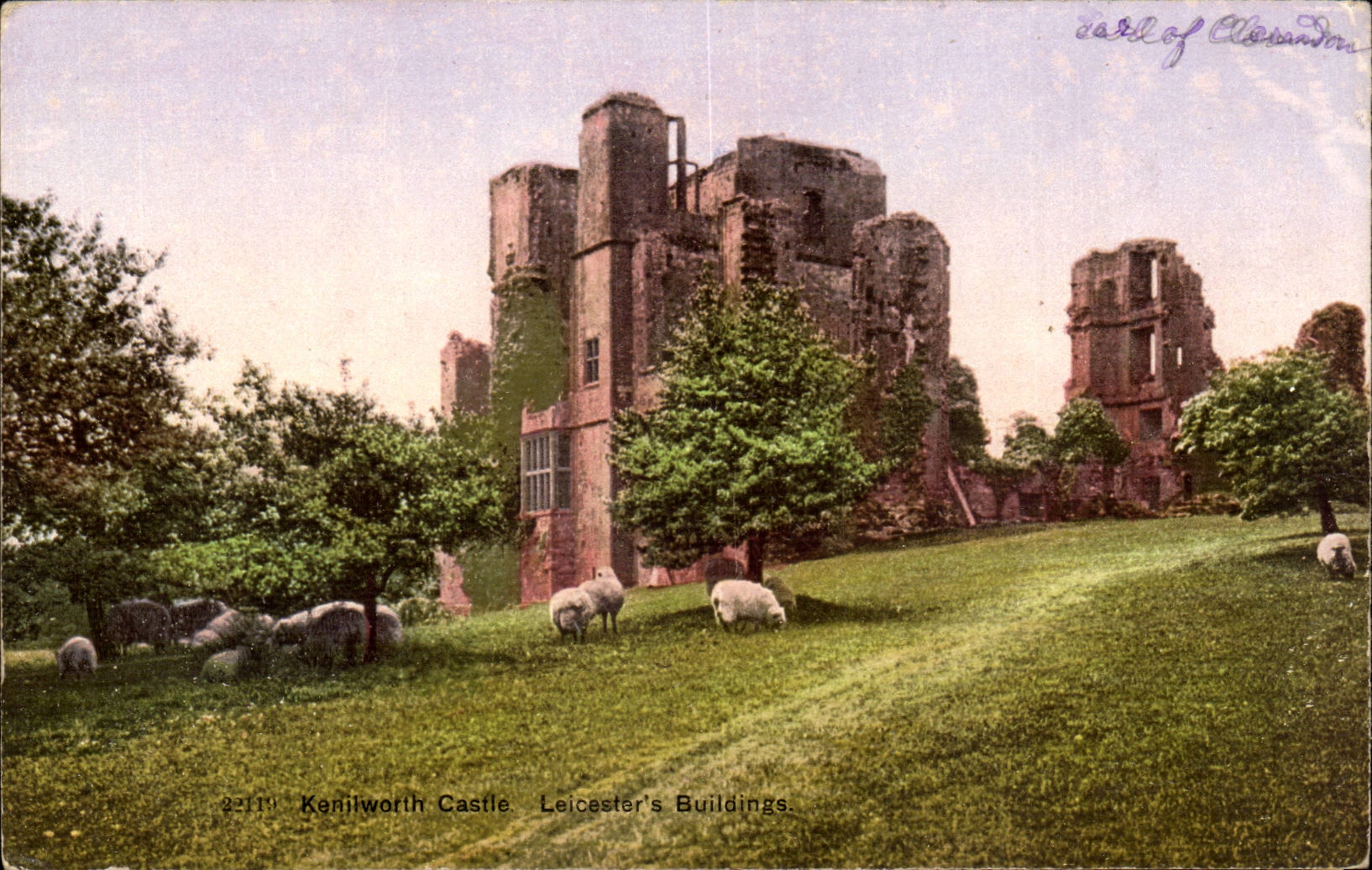 Grande Bretagne Great BRitain CPA Kenilworth castle Lesicester's buildings