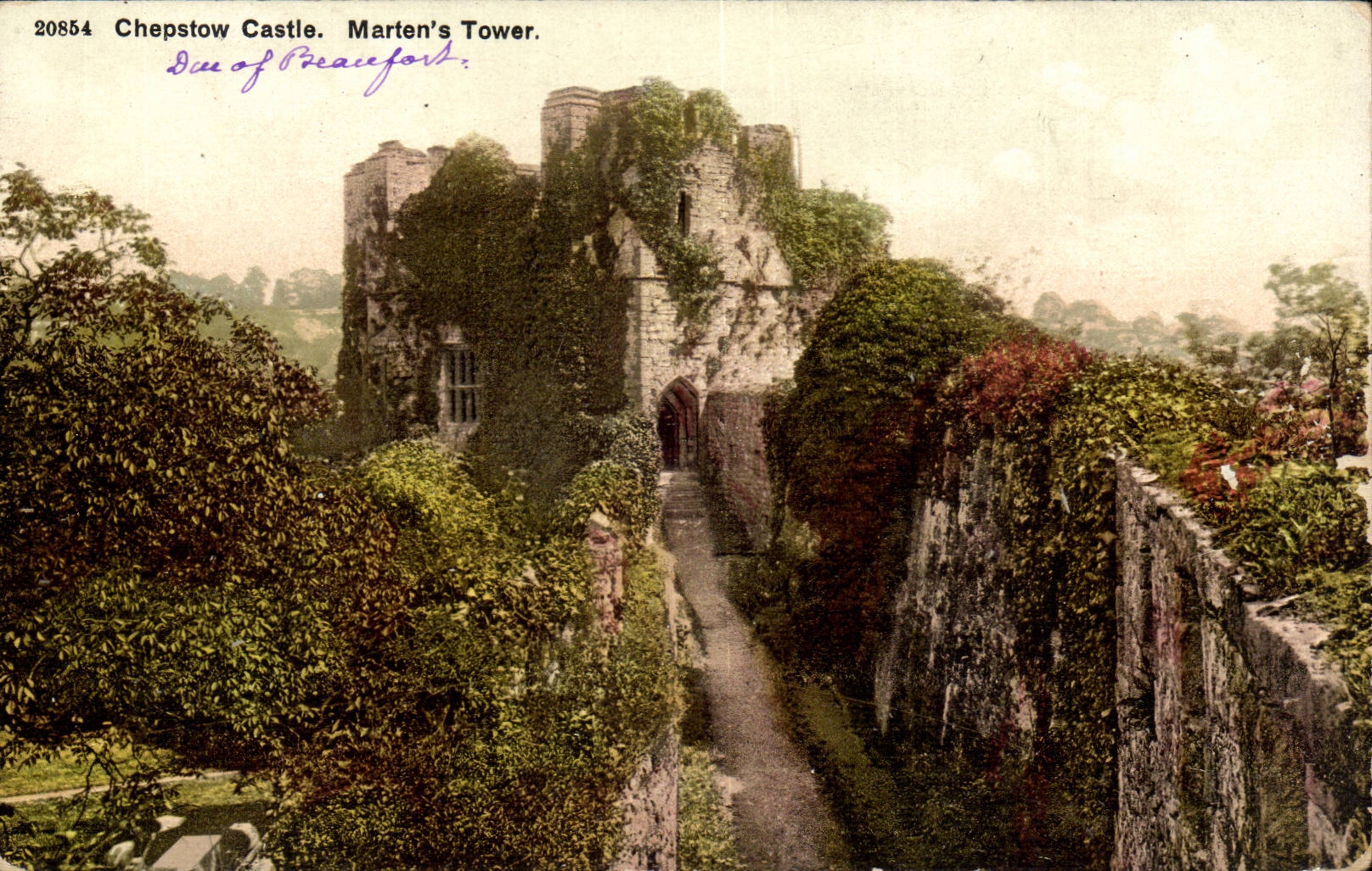 Grande Bretagne Great BRitain CPA Chepstow castle Beaufort Marten's tower