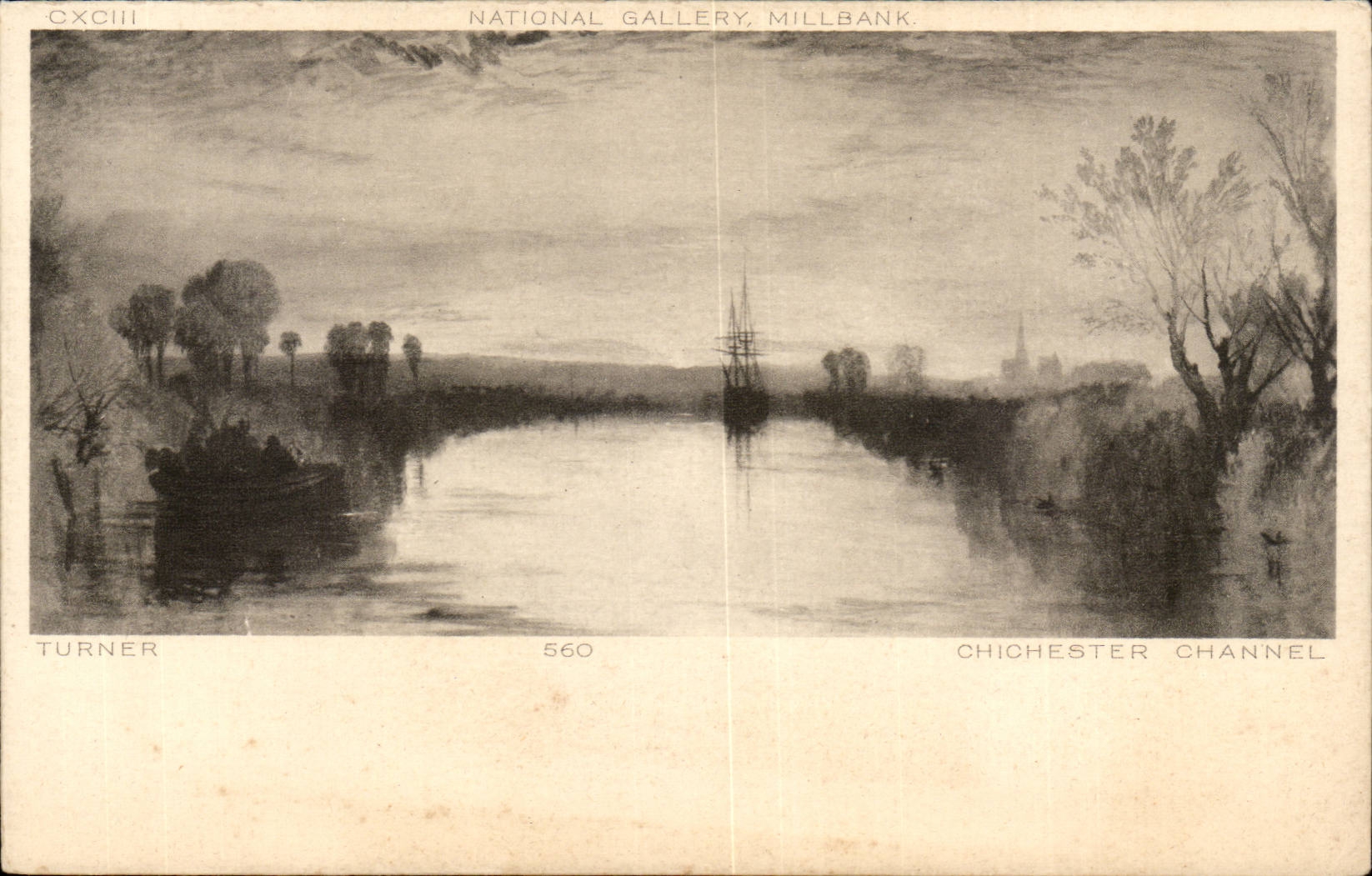 Chichester Channel — vue de la National Gallery, Millbank — édition Turner, n° 560