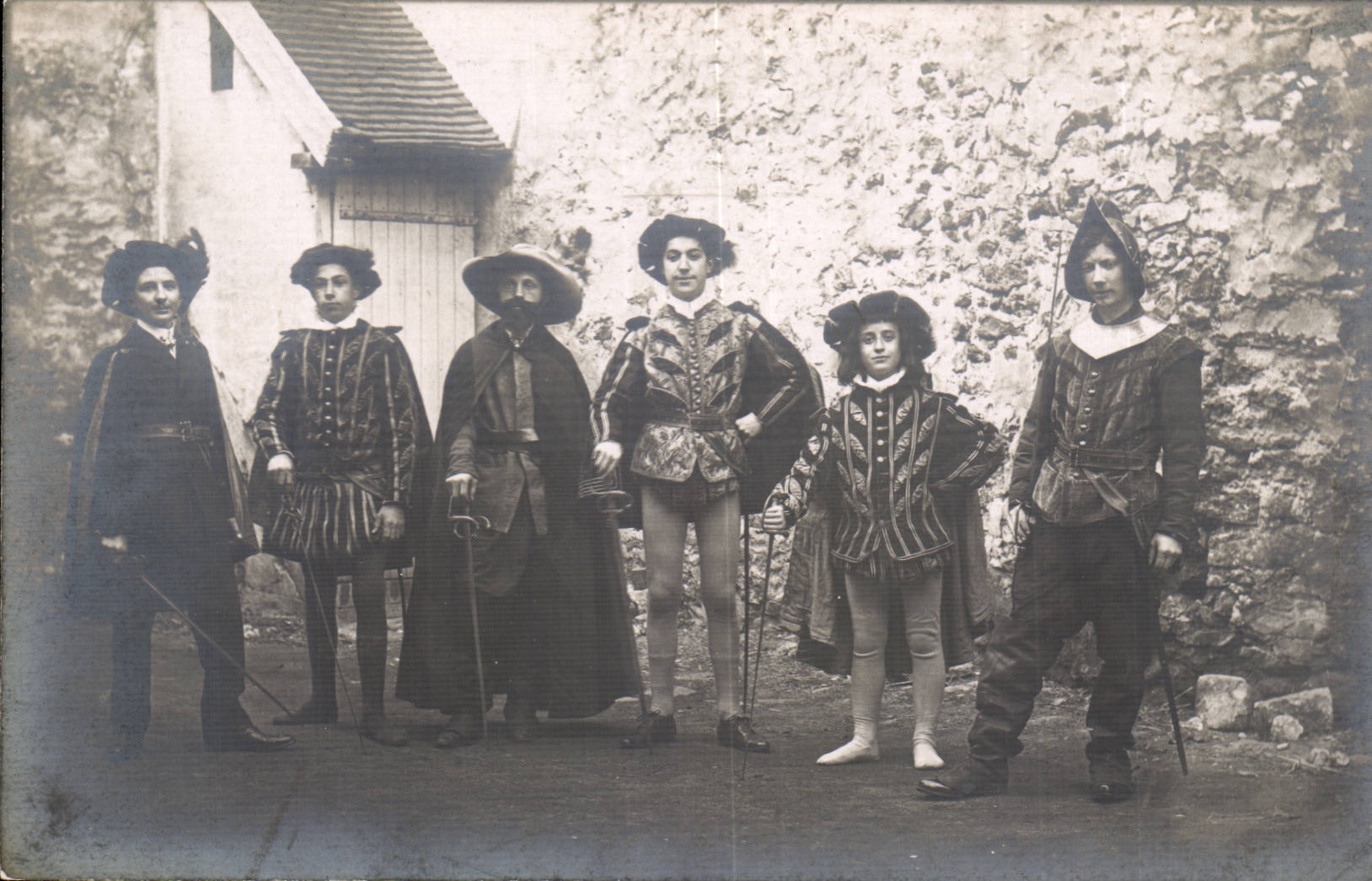 CARTE PHOTO Spectacle Theatre 3 avril 1910 Hector Secret des Pardhaillan Maurice Dubois a Charles Berthon Grenoble