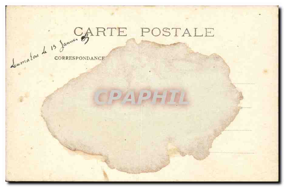 CARTE PHOTO Lamalou FAmille — Verso