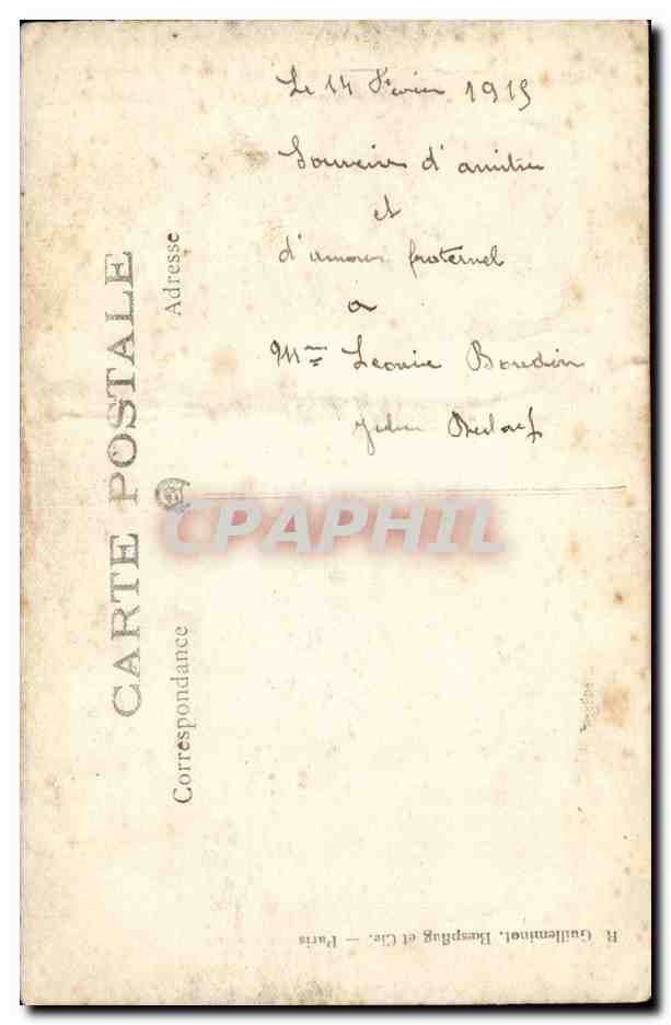 CARTE PHOTO Militaria Soldat — Rückseite