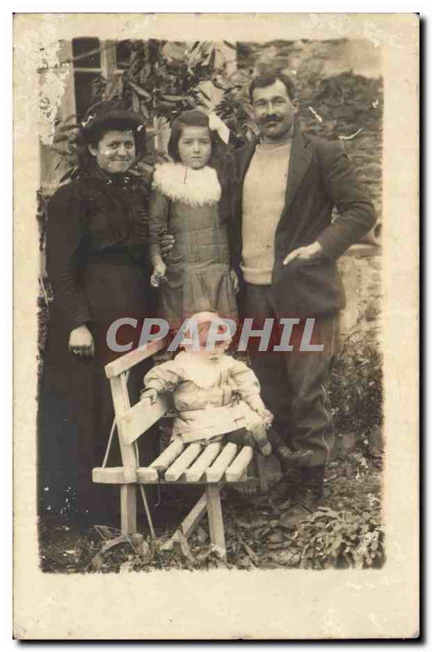 CARTE PHOTO Rieussec FAmille 