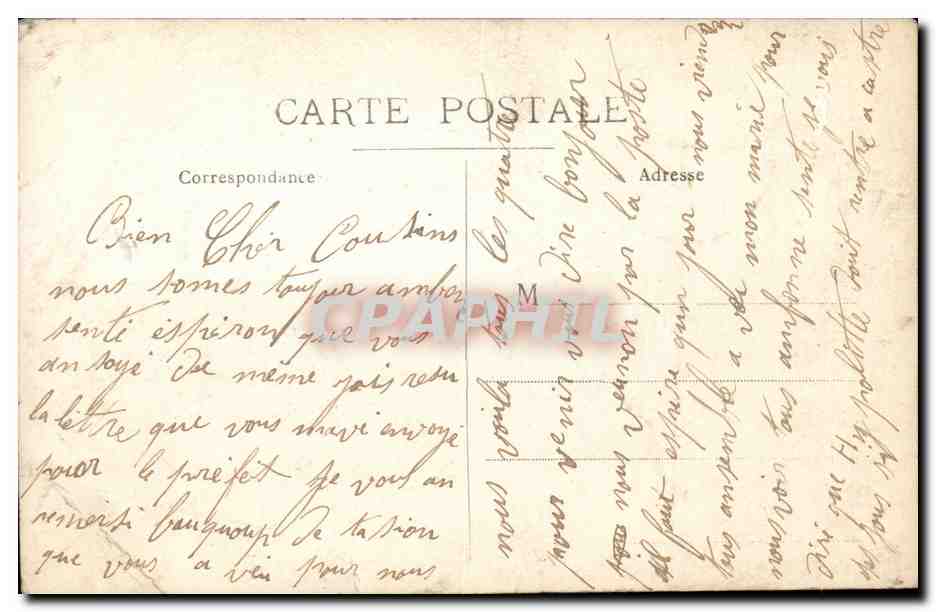 CARTE PHOTO Femme et enfants — Rückseite
