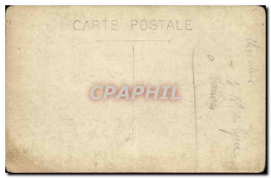 CARTE PHOTO famille a la mer  — Verso