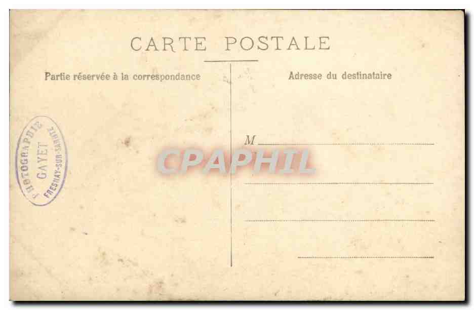 Jeune femme — portrait studio — Photographe Gayet, Fresnay-sur-Sarthe — Rückseite