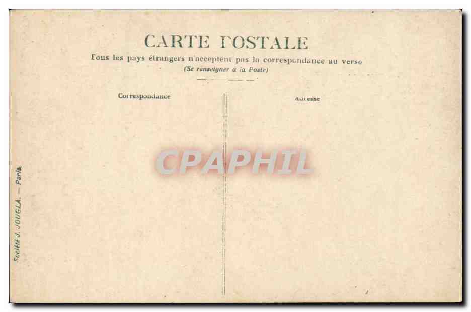 CARTE PHOTO Cour d'ecole (Paris ?) — Rückseite