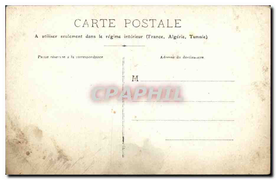 Groupe d'hommes devant une maison — Algérie — Carte postale interne — Verso