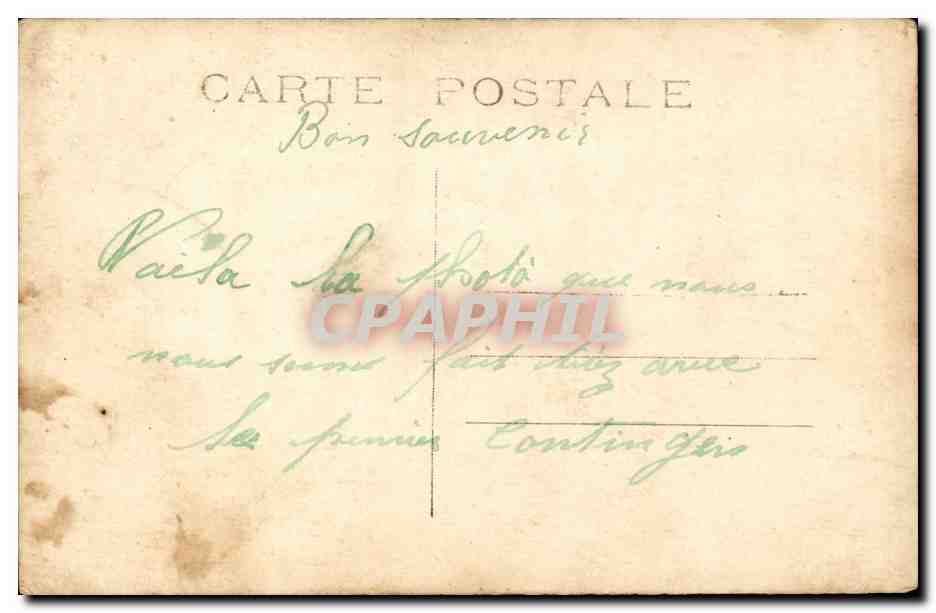 Groupe de soldats — usine d'Horde — 1923 — Reverso