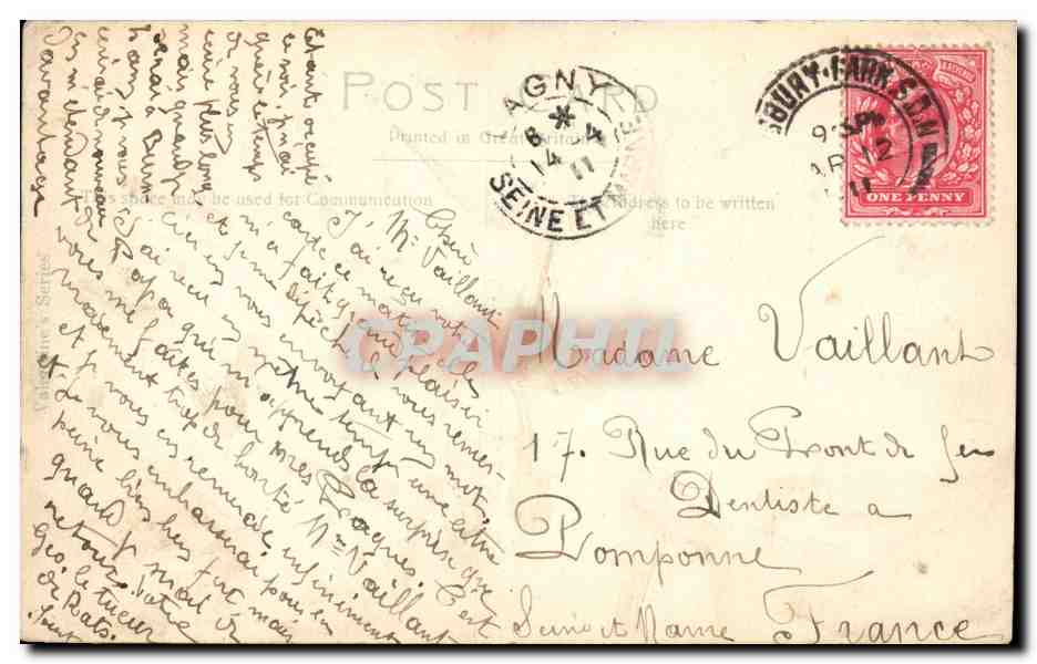 Angleterre - England - London - Londres - War Office - Madame Vaillant - CPA  — Rückseite