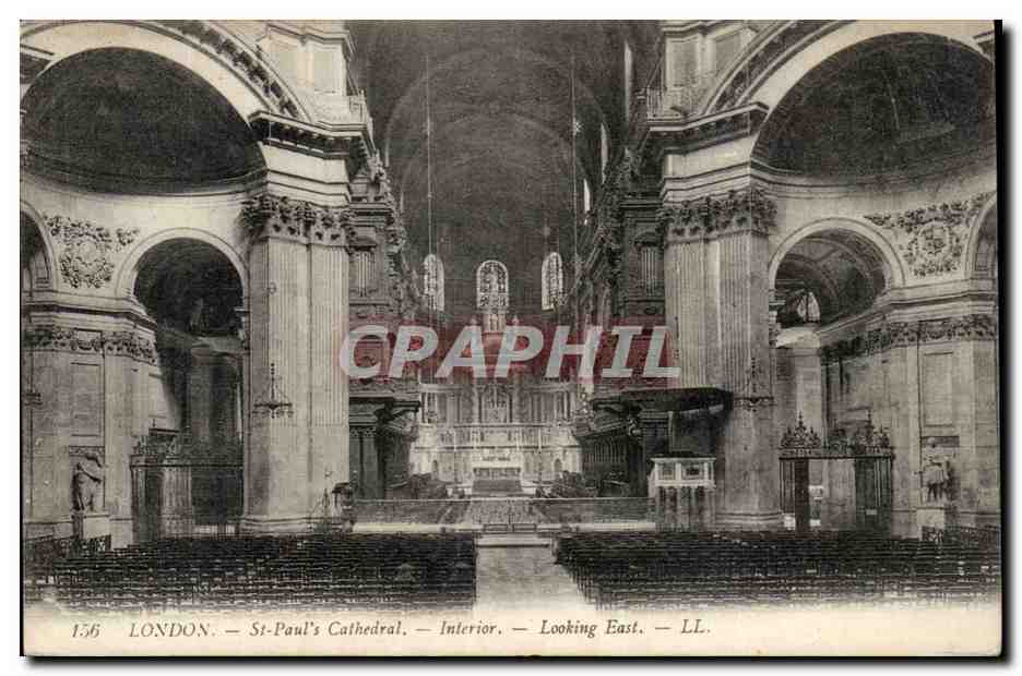 Angleterre - England - London - Londres - St Paul's Cathedral - Interior - Looking Est - CPA 