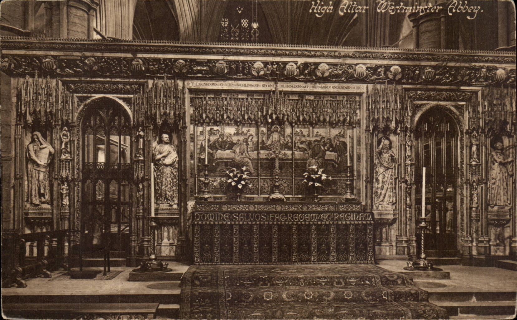 Angleterre - England - London - Londres - Valentine's Gravure - High Alter - Westminster Abbey - CPA 