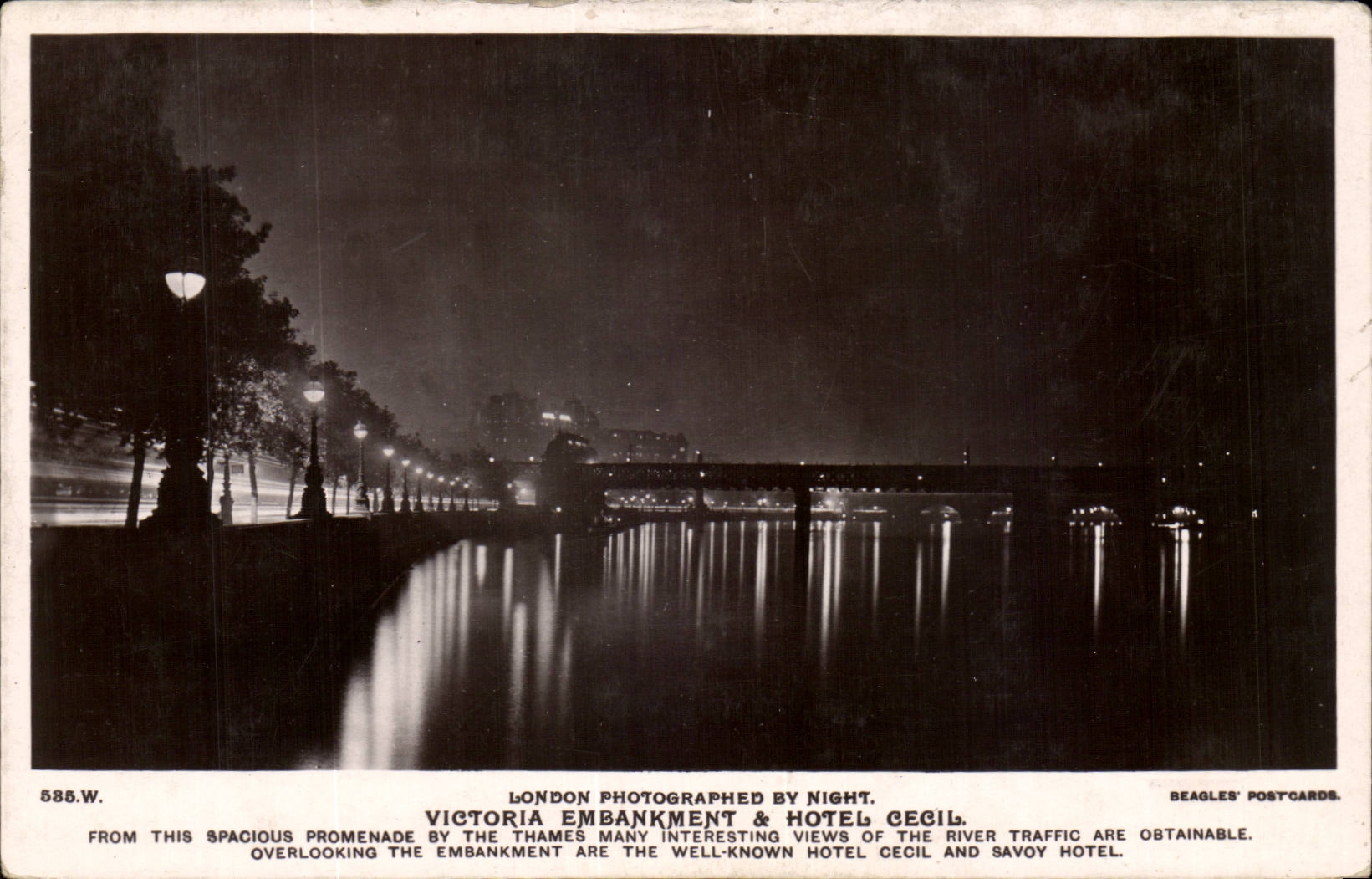 Angleterre - England - London - Londres - Victoria Embankment and Hotel Cecil - CPA 