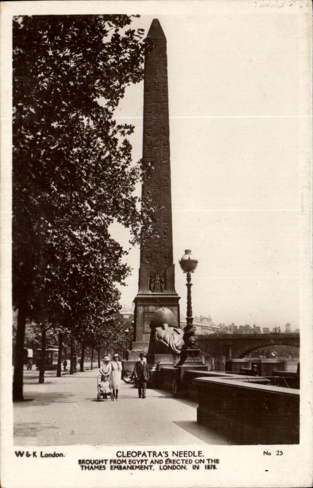 Angleterre - England - London - Londres - Cleopatra's Needle - Thames Embankment - CPA 