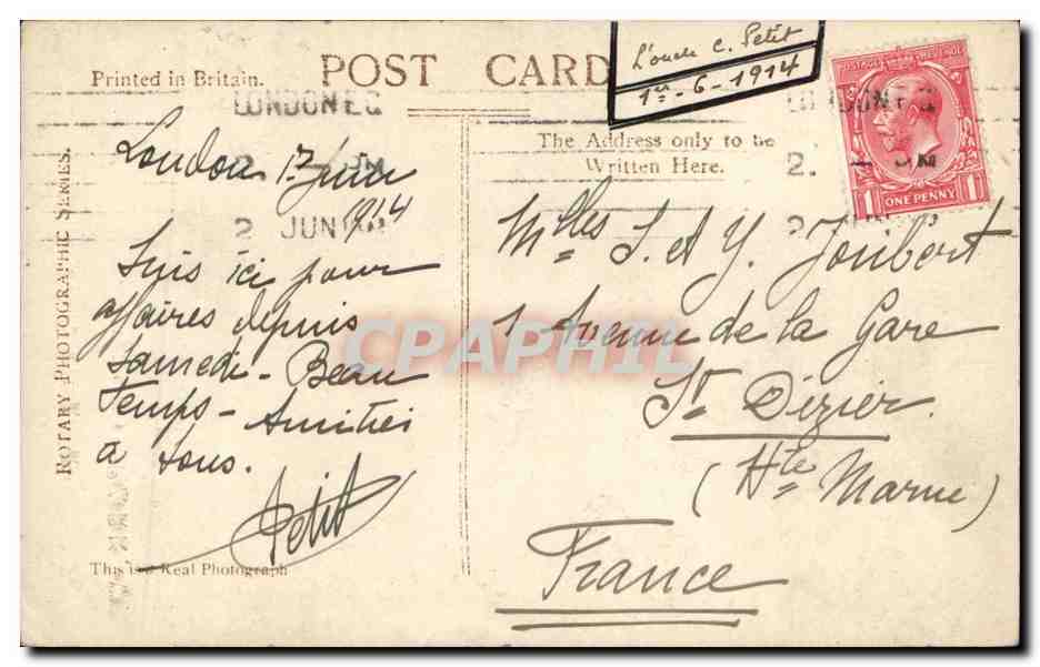 Angleterre - England - London - Londres - Cloth Fair St Barthoomew The Great - CPA  — Verso
