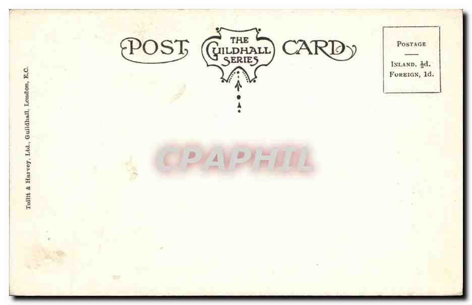 Angleterre - England - London - Londres - Inner Porch and Elcho Sheild Guildhall - CPA  — Verso