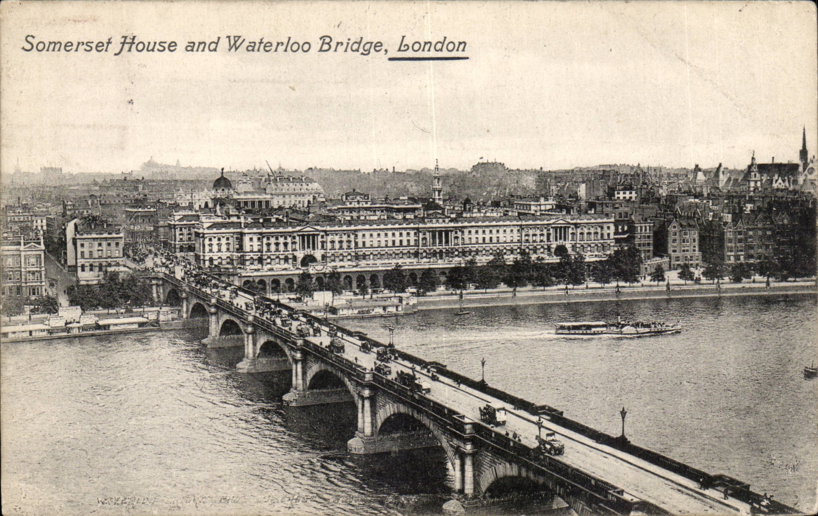 Angleterre - England - London - Londres - Somerset House and Waterloo Bridgel - CPA 
