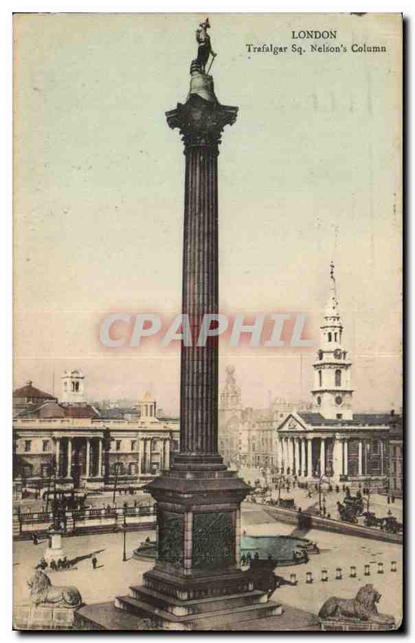 Angleterre - England - London - Londres - Trafalger Square Nelson's Column - CPA 