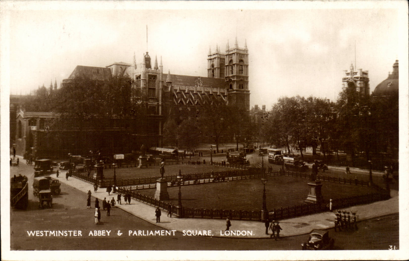 Angleterre - England - London - Londres - Westminster Abbey and Parliment Square - CPA 