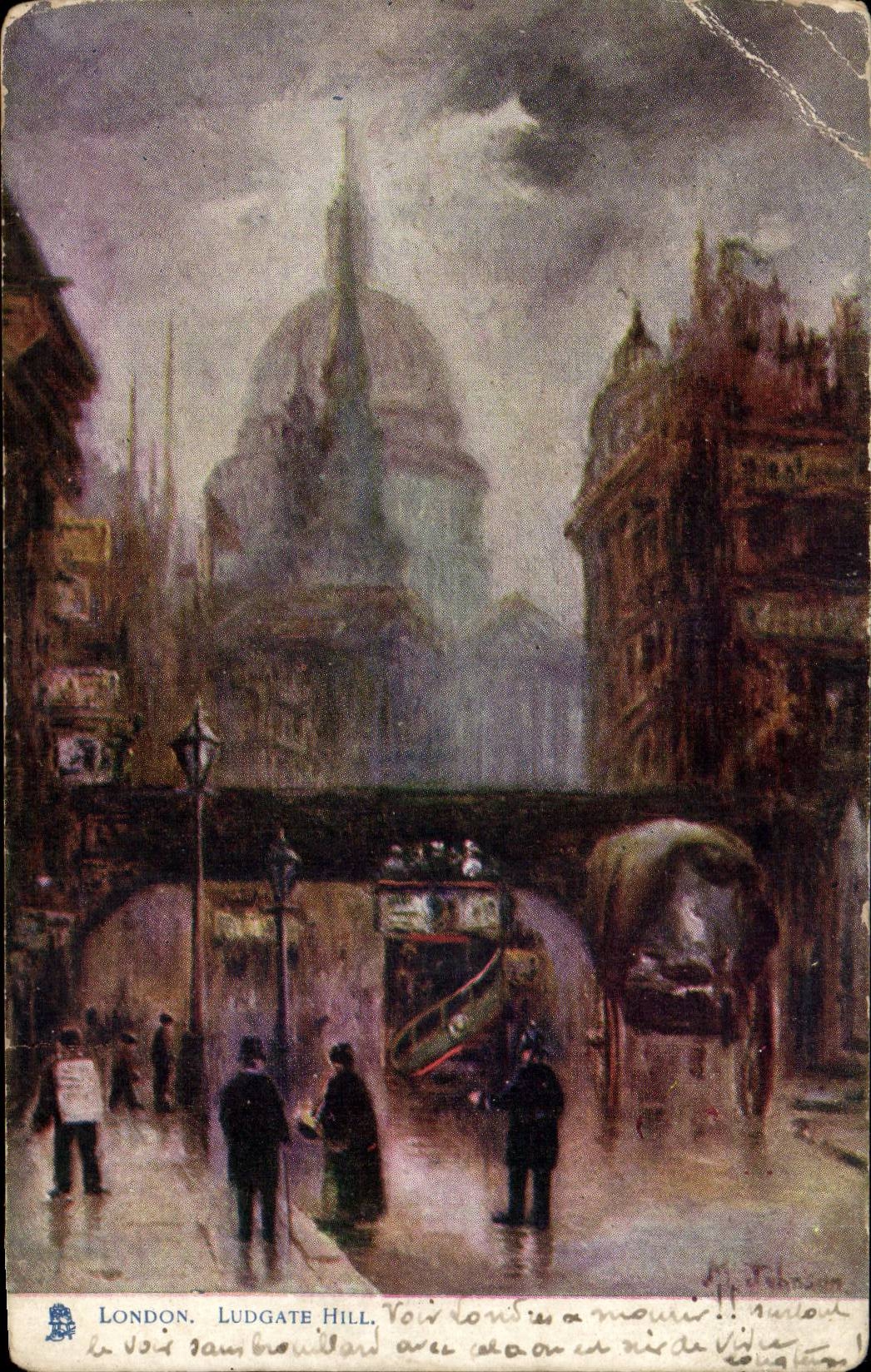 Angleterre - England - London - Londres Ludgate Hill - Thick card - CPA 