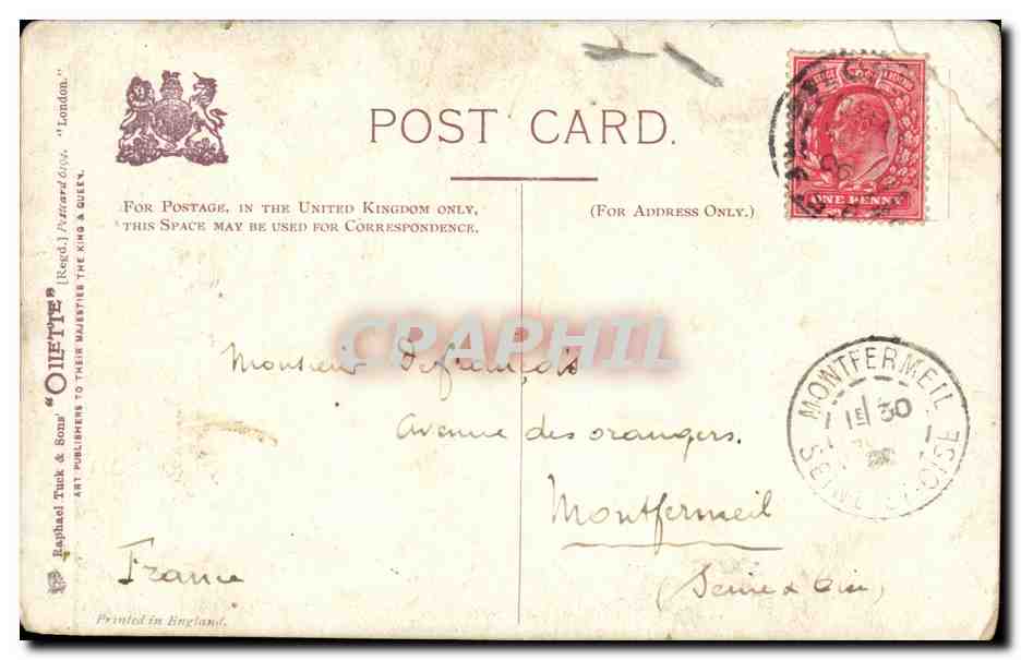 Angleterre - England - London - Londres Ludgate Hill - Thick card - CPA  — Rückseite