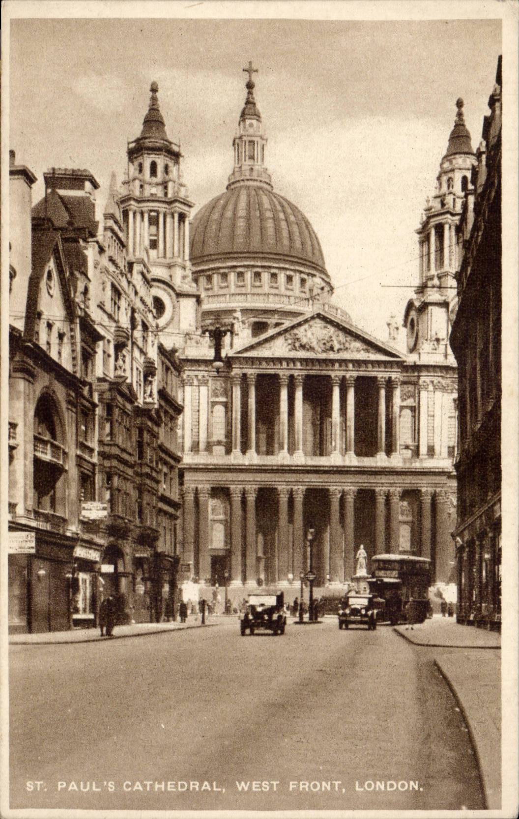 Angleterre - England - London - Londres St Paul's Cathedral West Front - CPA 