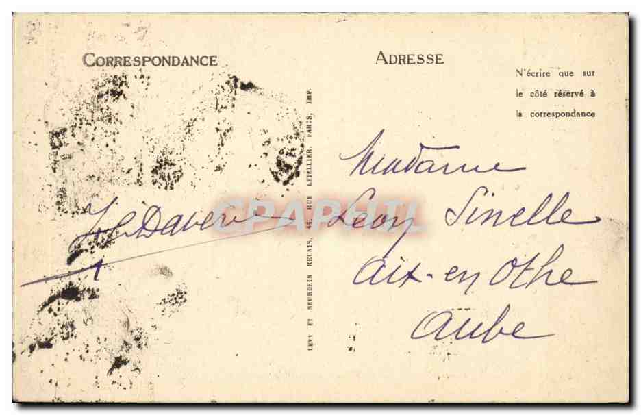 Guimiliau CPA Le calvaire et l'eglise — Rückseite