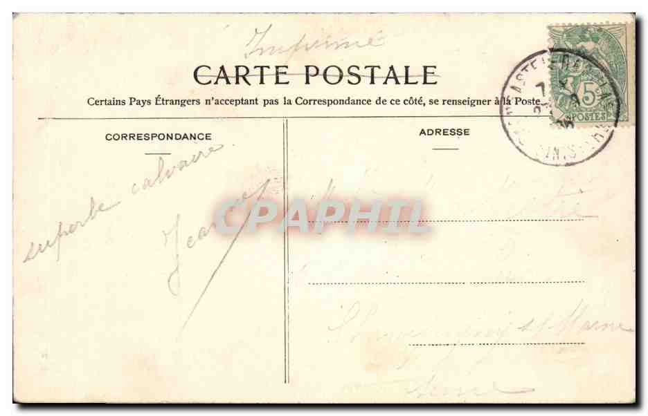 Environs de Brest Plougastel CPA Le calvaire — Rückseite
