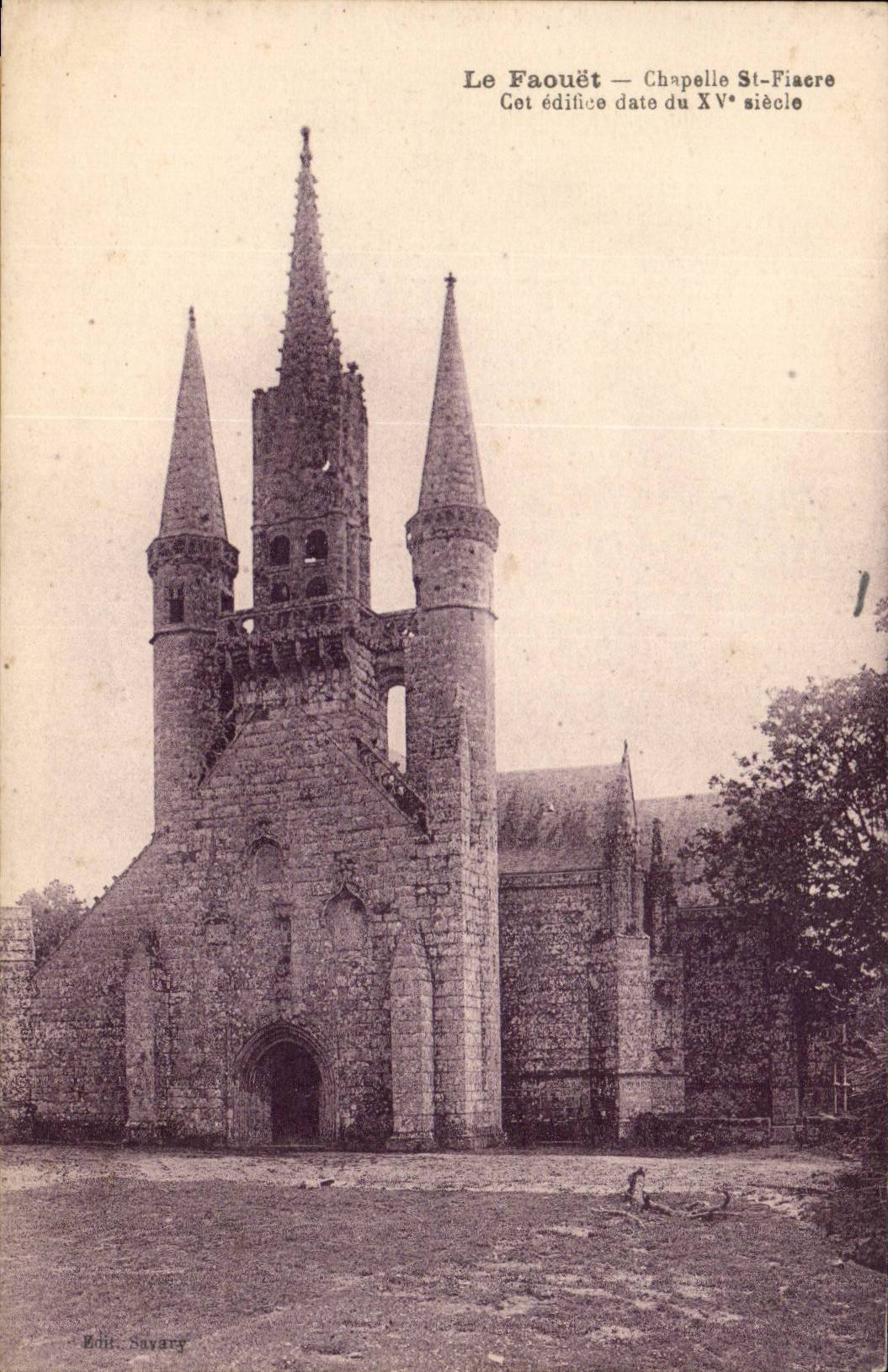 Le Faouet CPA Chapelle St Fiacre CEt edifice date du 15eme