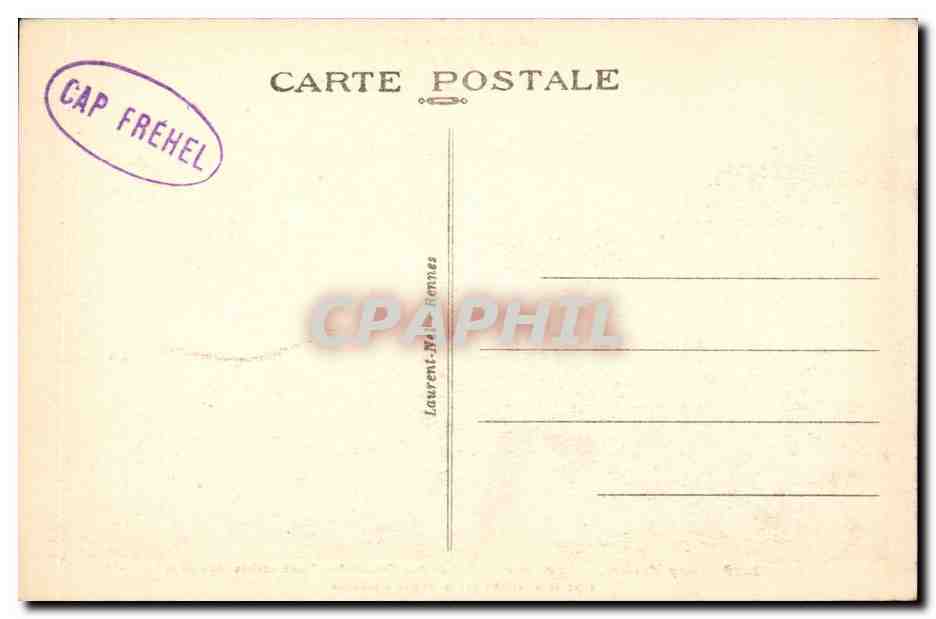 Cap Frehel CPA le curieux rocher de la fauconnerie  — Rückseite