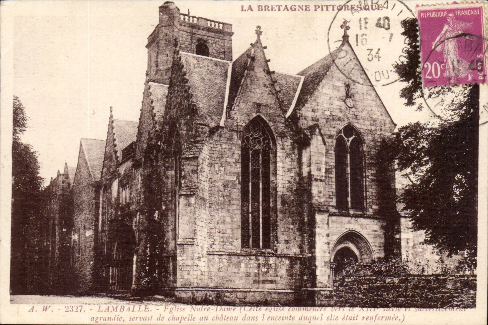 Lamballe CPA Eglise Notre DAme 