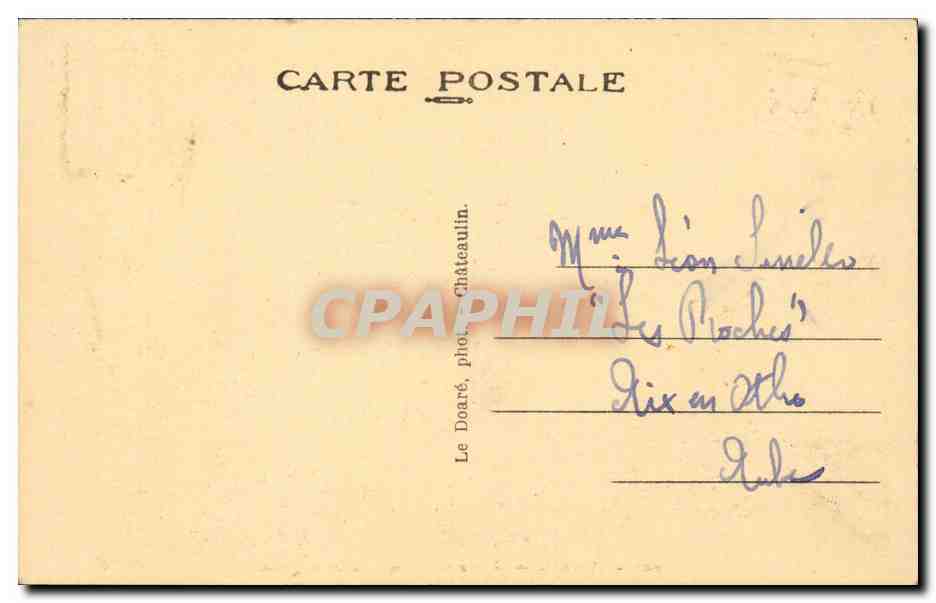 Pleyben CPA Le calvaire et la grand place — Rückseite