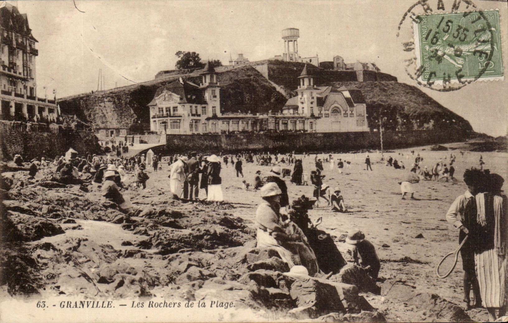 Granville — Die Felsen der Strand — Edition F. Lecottée