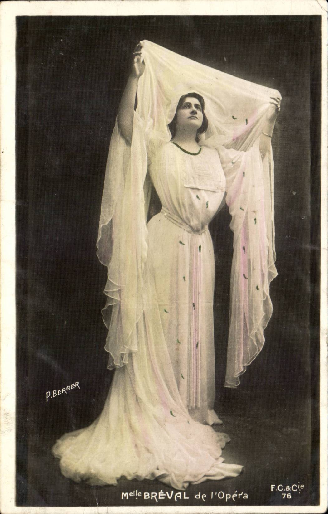 Melle Bréval del Ópera — P. Berger, F.C.&Cie, n°76