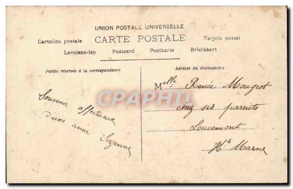 Midinette à sa fenêtre — série 902 — éditeur AD Paris — Achterkant