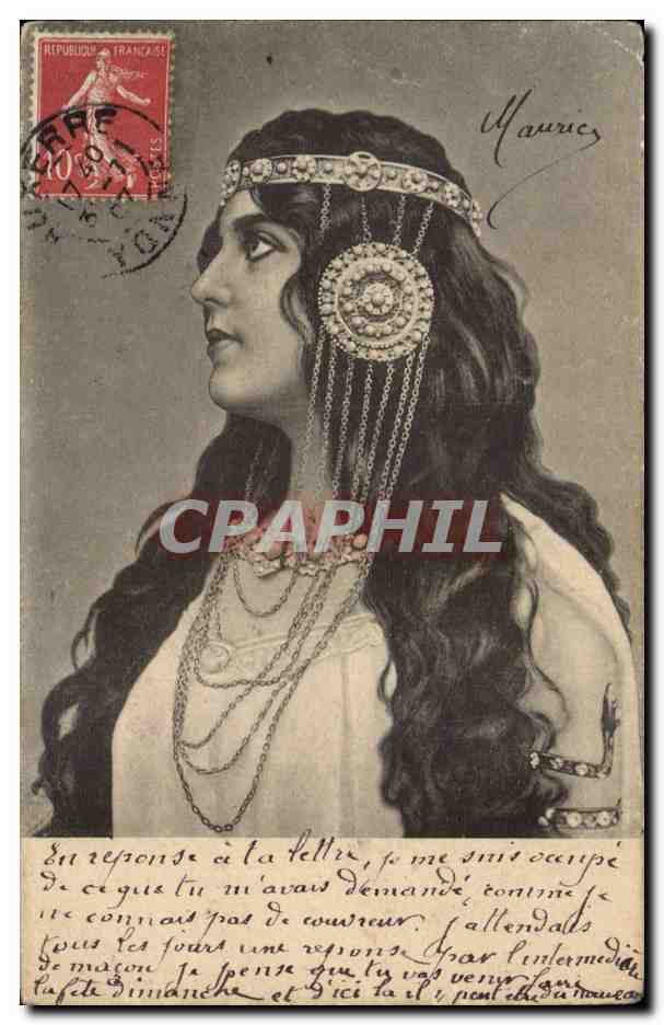 Giovane donna in costume orientale — editore C. Dior, n° 18