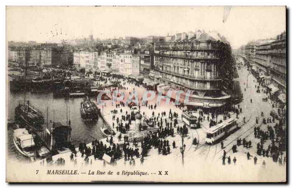 Marseille CPA La rue de la Republique