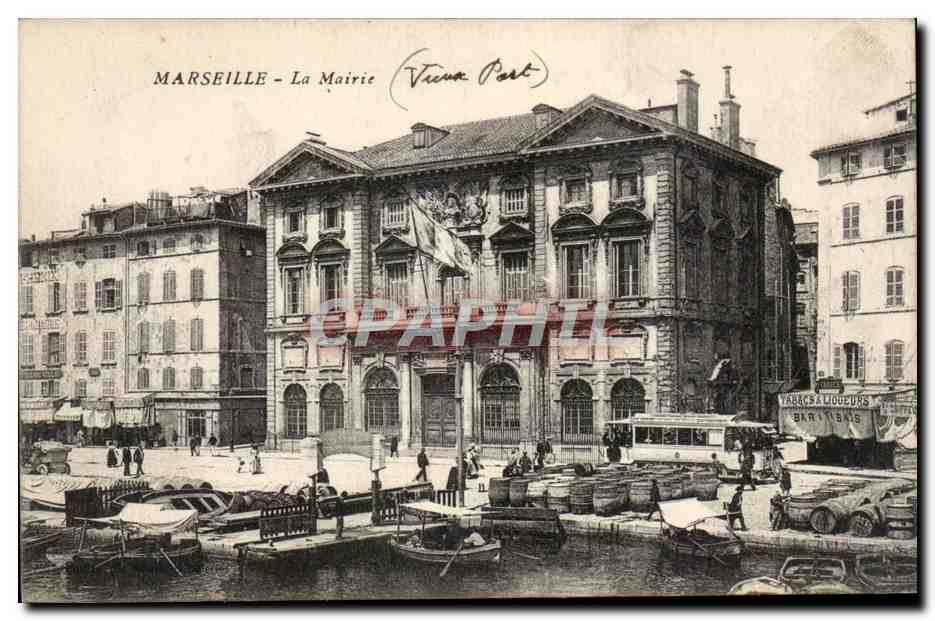 Marseille - La Mairie — Vue du Port — Éditeur Veuve Port