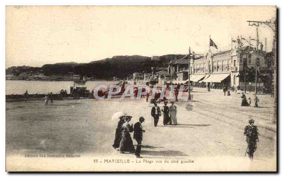 Marseille CPA La plage vue du cote gauche