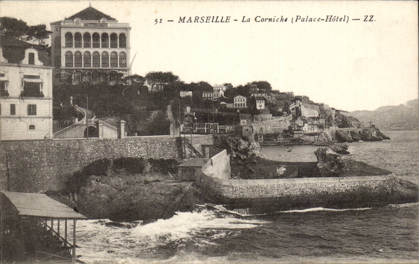 Marseille CPA La corniche (palace Hotel)