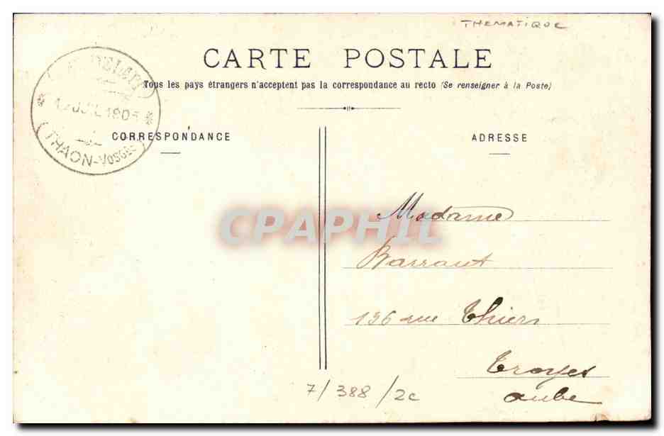 CPA Thaon Les Vosges Madame Delait(Monstre femme a barbe Vosges beard) TOP — Rückseite