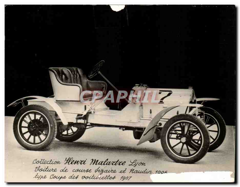 Voiture de course Sizaire et Naudin — Type Coupe des voitures 1907 — Collection Henri Malartre, Lyon