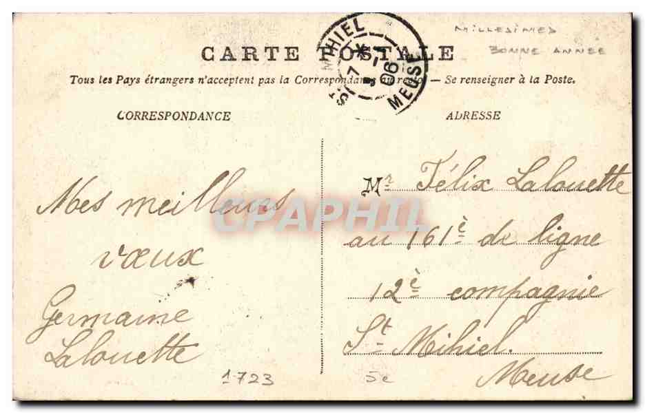 Beaureuse Année! — L.B. PARIS — n° de série non visible — Rückseite